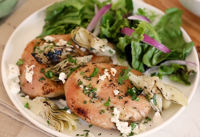 Chicken with Artichokes and Feta