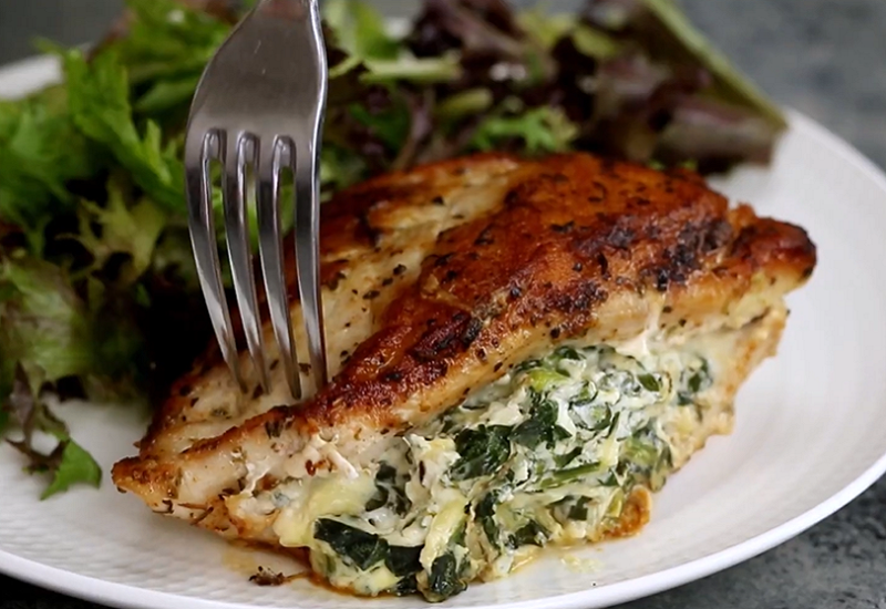 Chicken with Artichokes and Spinach