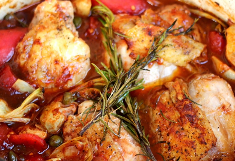 Chicken with Artichokes and Tomatoes