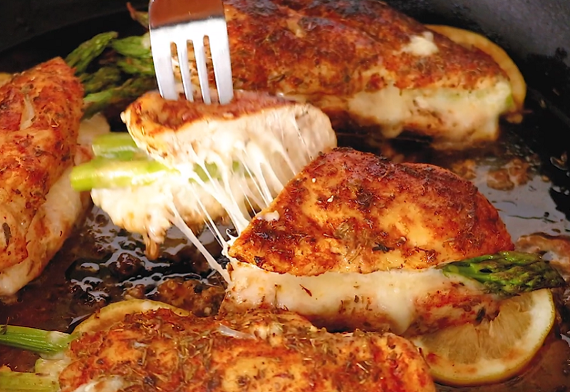 Chicken with Asparagus and Cheese