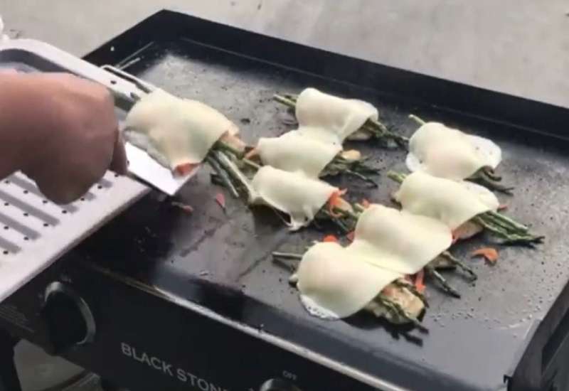 Griddled Chicken Provolone with Asparagus