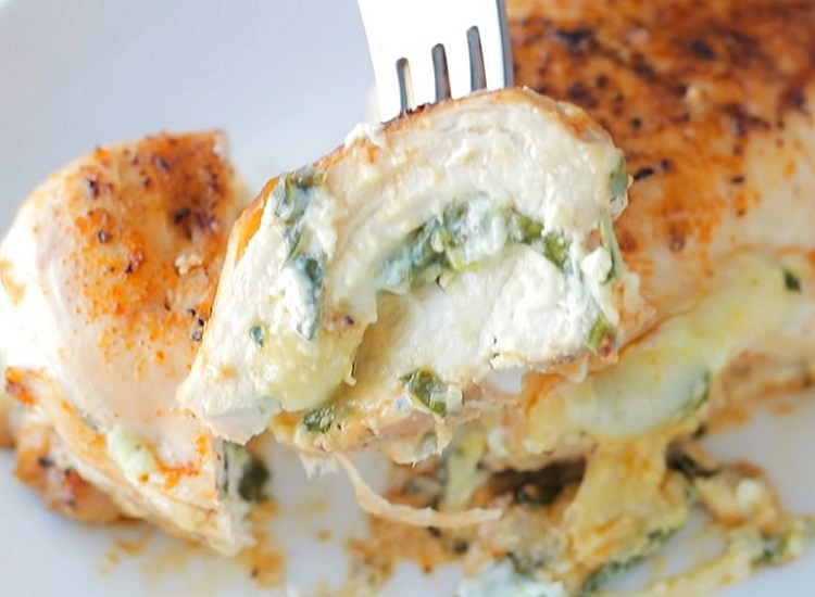 Cheesy Spinach Stuffed Chicken Breasts