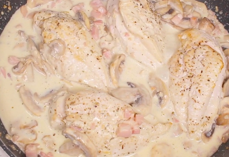 Chicken With Bacon and Mushrooms