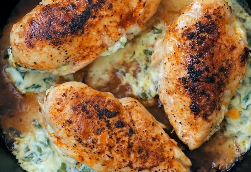 Chicken With Boursin Cheese and Spinach