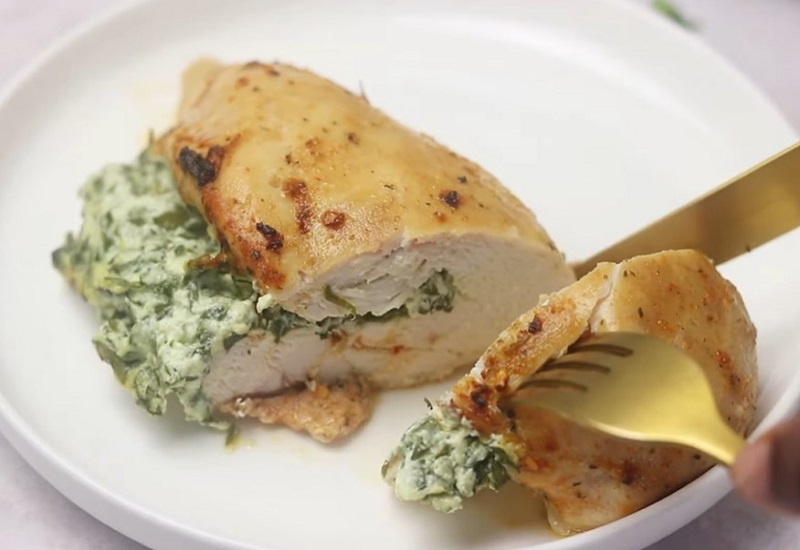 Spinach Stuffed Chicken with Cream Cheese
