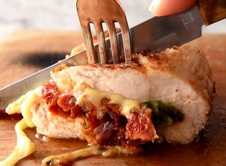 Sun Dried Tomato Spinach Stuffed Chicken