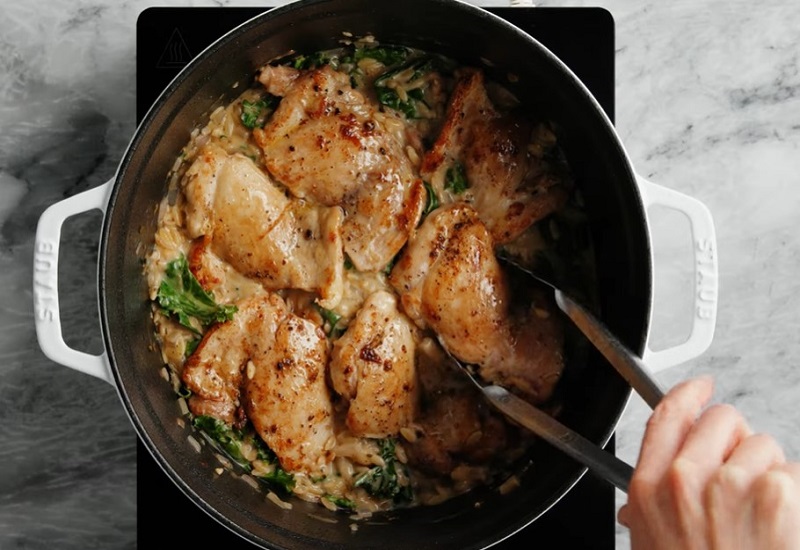 Chicken With Lemon Orzo