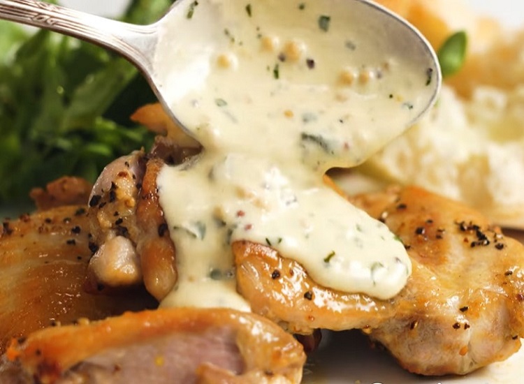 Chicken With Mustard Cream Sauce