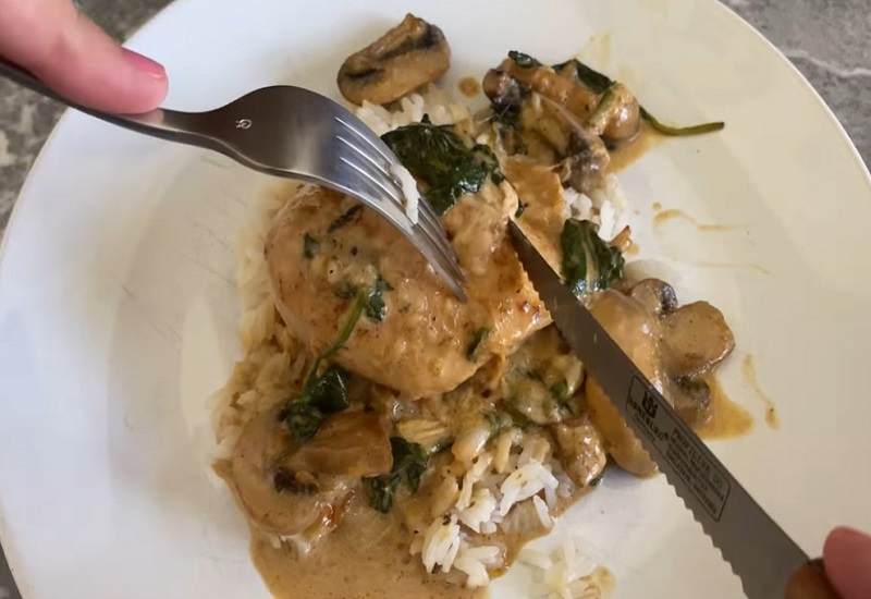 Creamy Chicken with Mushrooms & Spinach