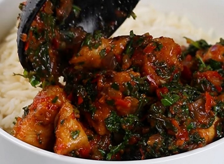 Delicious chicken & kale sauce