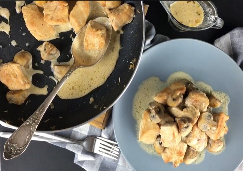 Creamy Mushroom Turkey Skillet