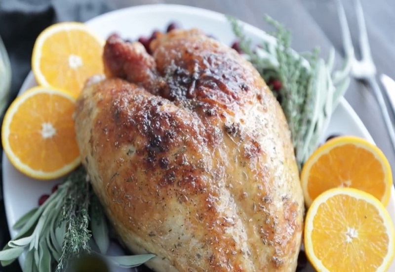 Mustard Glazed Bone-In Turkey Breast