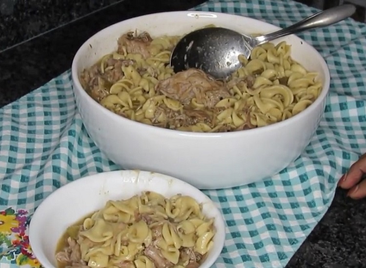 Turkey necks and Egg Noodles