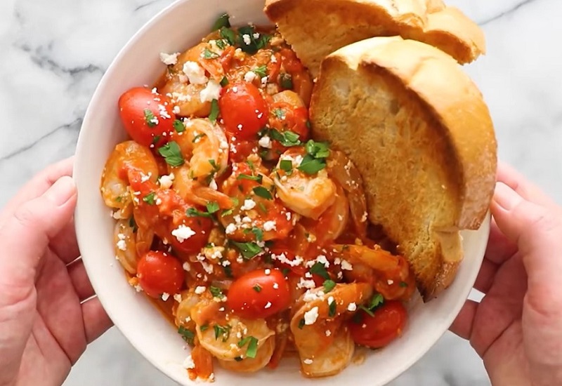 Shrimp With Feta And Tomatoes