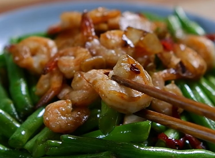 Shrimp and green beans recipe