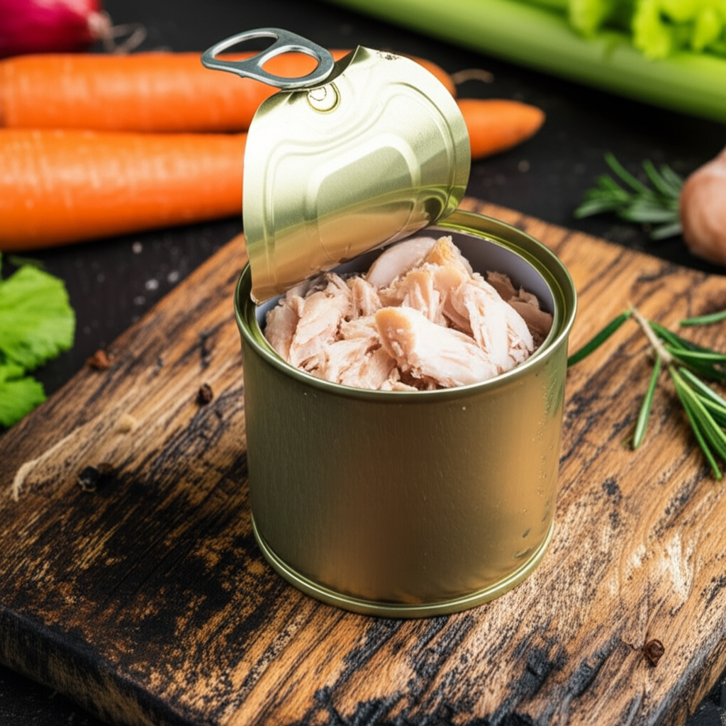 Generate a high-quality, relevant image prompt for an article about: Are Canned Chicken Bad For You?