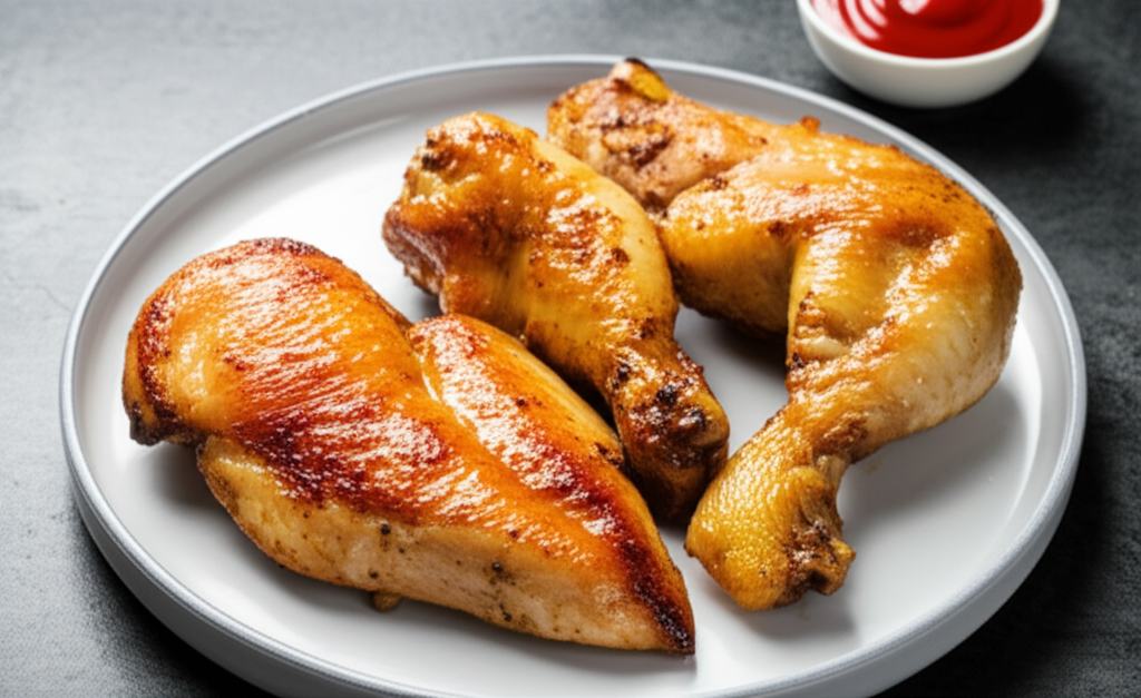 Generate a high-quality, relevant image prompt for an article about: Are Chicken A Protein: Genius E