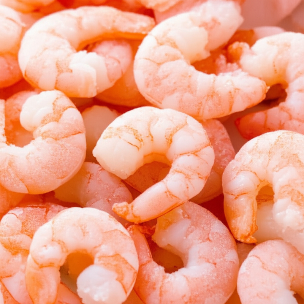 Generate a high-quality, relevant image prompt for an article about: Are Frozen Shrimp Good: Proven