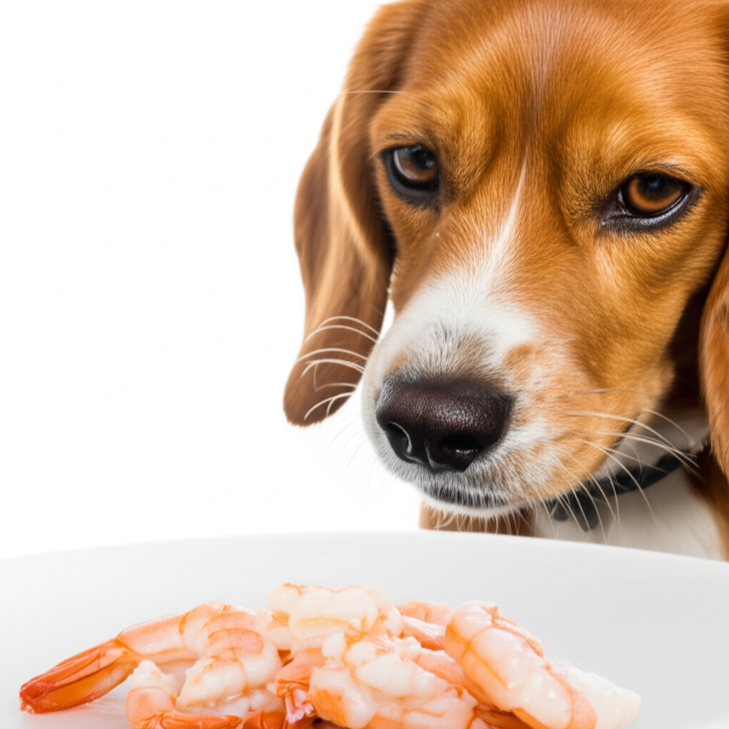 Generate a high-quality, relevant image prompt for an article about: Are Shrimp Bad For Dogs? Essent