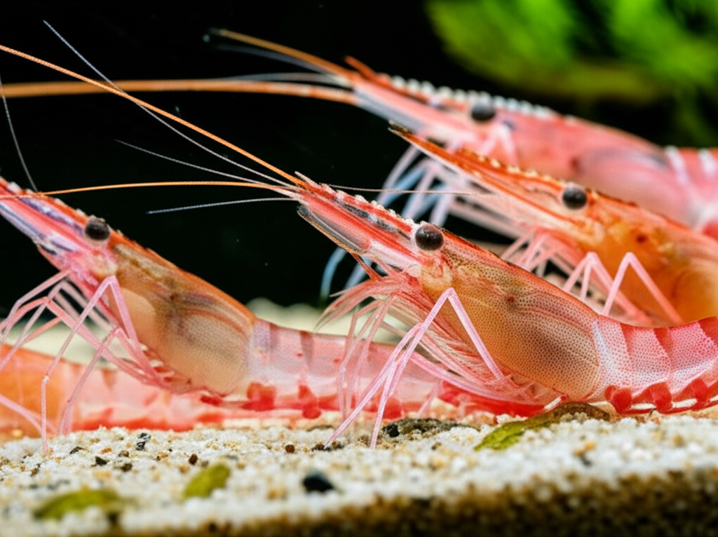 Generate a high-quality, relevant image prompt for an article about: Are Shrimp Bottom Feeders? Geni
