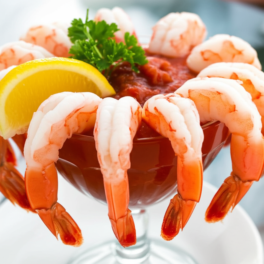 Generate a high-quality, relevant image prompt for an article about: Are Shrimp Cocktail Cooked: Pro