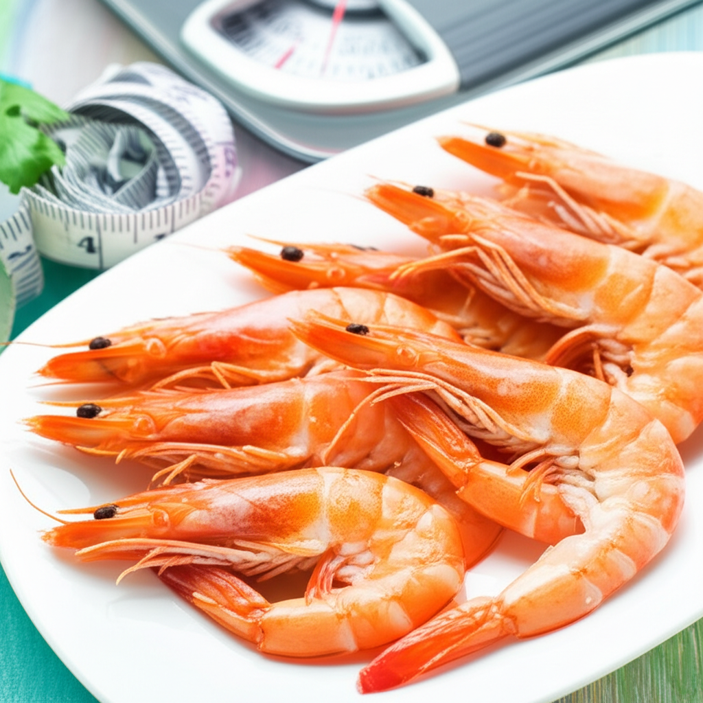 Generate a high-quality, relevant image prompt for an article about: Are Shrimp Good For Losing Weig
