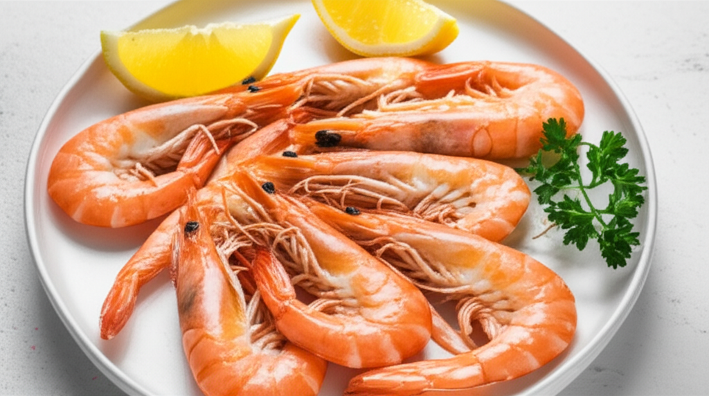 Generate a high-quality, relevant image prompt for an article about: Are Shrimp Good For Lowering Ch