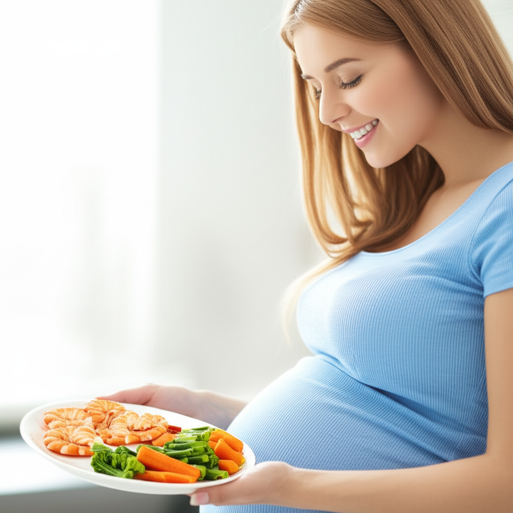 Generate a high-quality, relevant image prompt for an article about: Are Shrimp Good For Pregnancy?