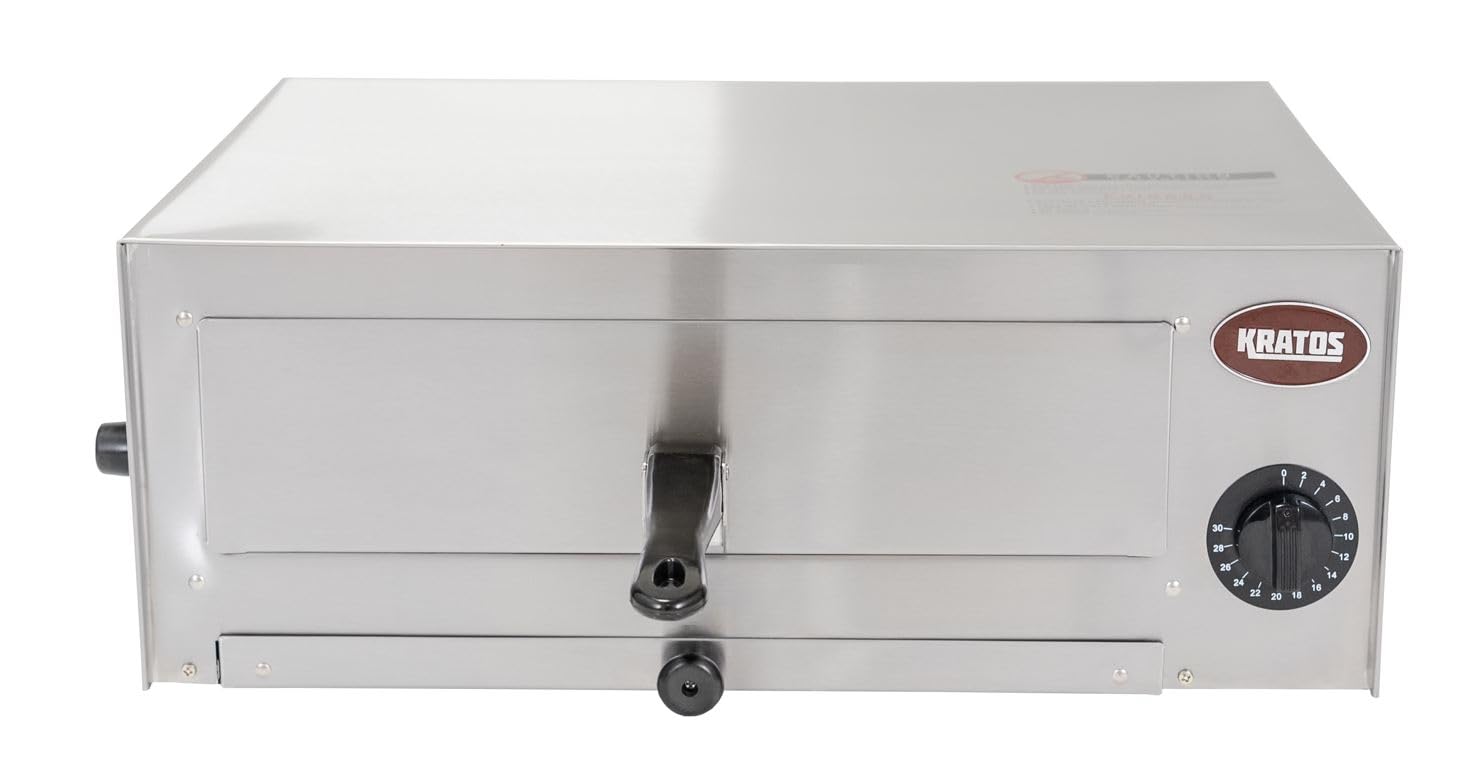 Kratos Commercial Countertop Pizza Oven | Stainless Steel Electric Pizza/Snack Oven with Timer | Fits 12