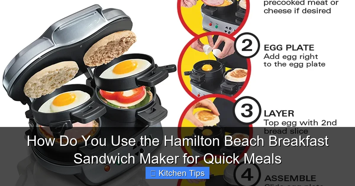 How Do You Use the Hamilton Beach Breakfast Sandwich Maker for Quick Meals