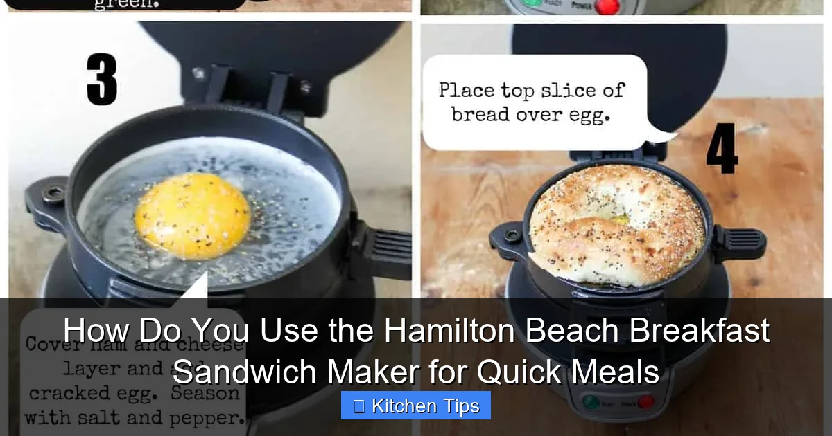 How Do You Use the Hamilton Beach Breakfast Sandwich Maker for Quick Meals