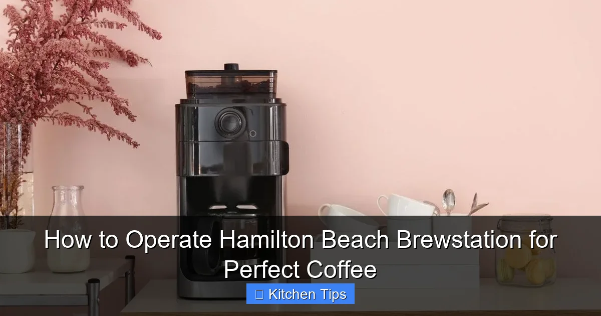 How to Operate Hamilton Beach Brewstation for Perfect Coffee