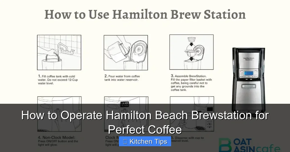 How to Operate Hamilton Beach Brewstation for Perfect Coffee