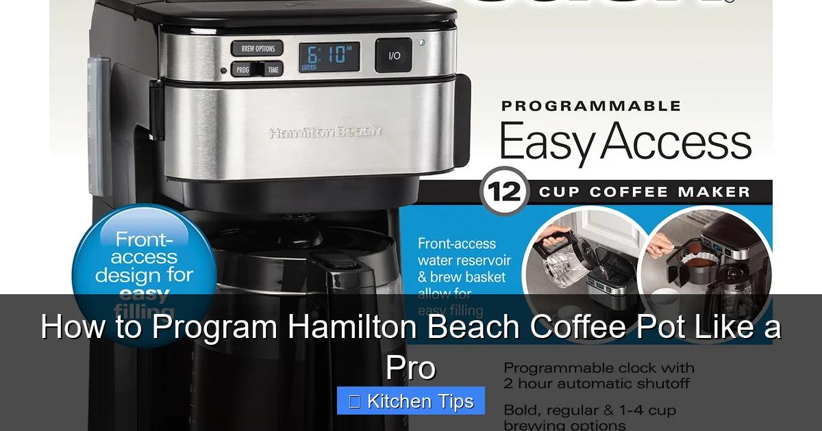 How to Program Hamilton Beach Coffee Pot Like a Pro