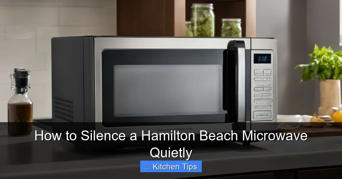 How to Silence a Hamilton Beach Microwave Quietly