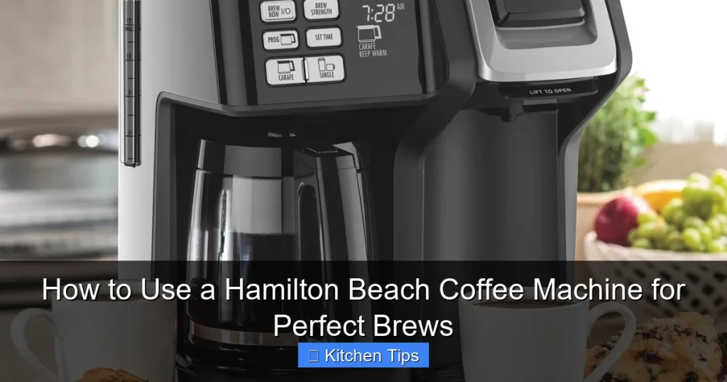 How to Use a Hamilton Beach Coffee Machine for Perfect Brews