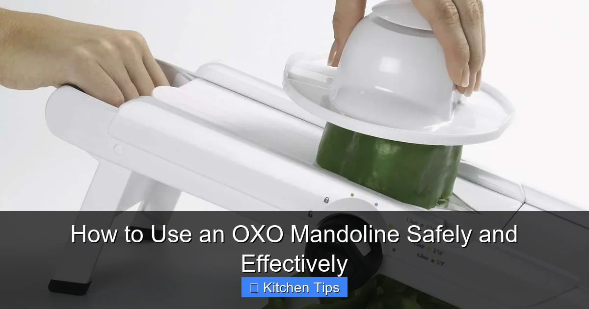 How to Use an OXO Mandoline Safely and Effectively