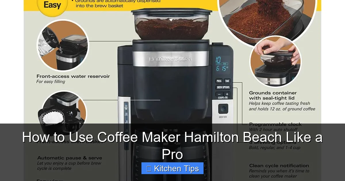 How to Use Coffee Maker Hamilton Beach Like a Pro