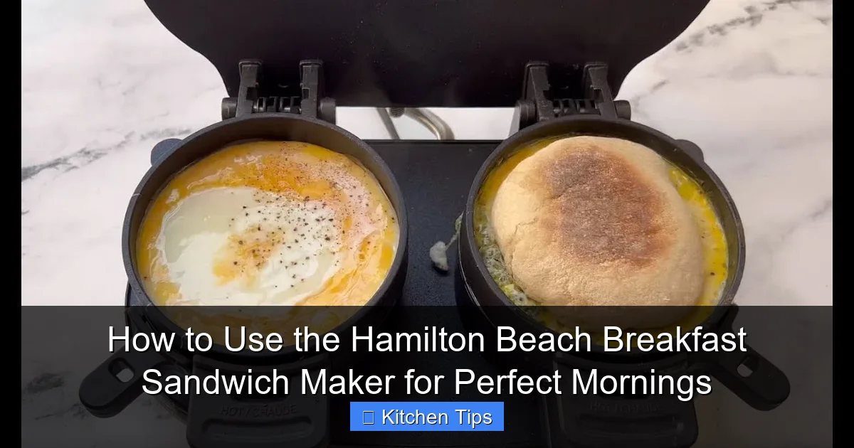 How to Use the Hamilton Beach Breakfast Sandwich Maker for Perfect Mornings