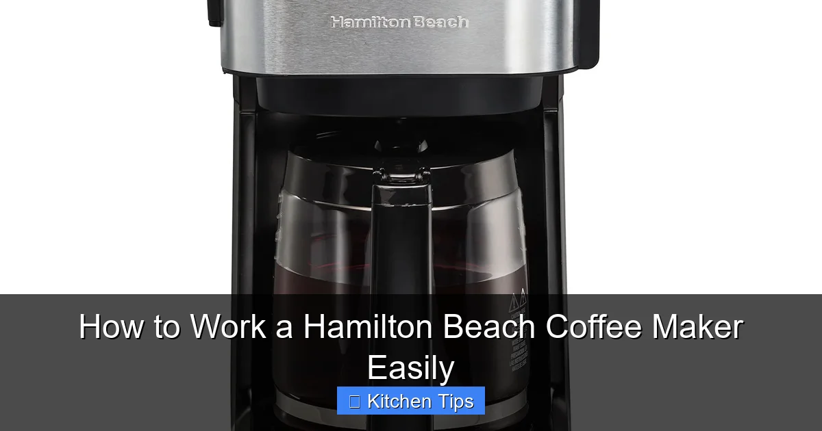 How to Work a Hamilton Beach Coffee Maker Easily