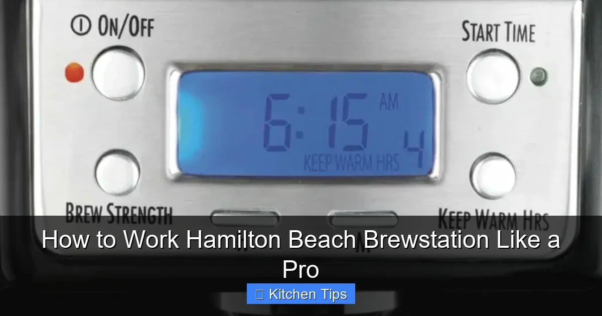 How to Work Hamilton Beach Brewstation Like a Pro