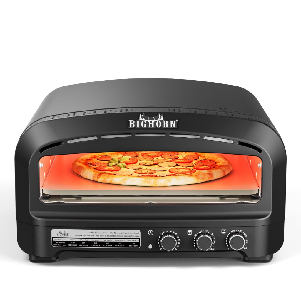 BIG HORN OUTDOORS Pizza Oven Review: 14″ Electric Countertop Cooker with 6 Modes