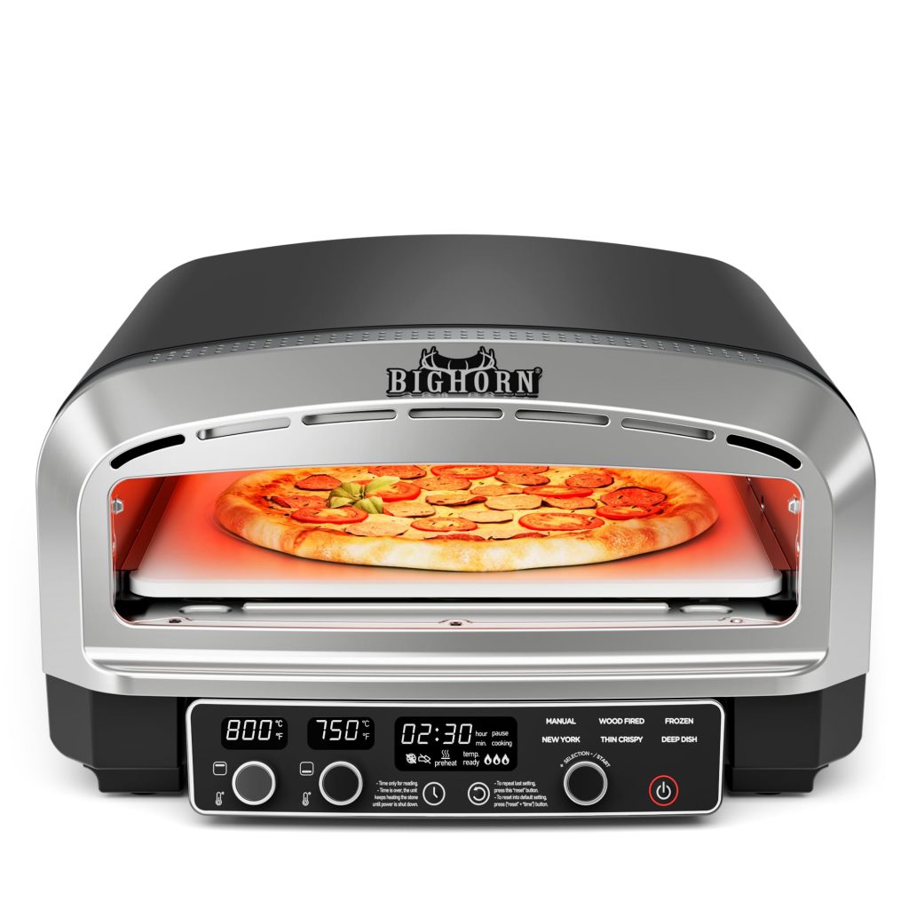 BIG HORN OUTDOORS Pizza Oven Review: Best 14-Inch Countertop Pizza Maker with St