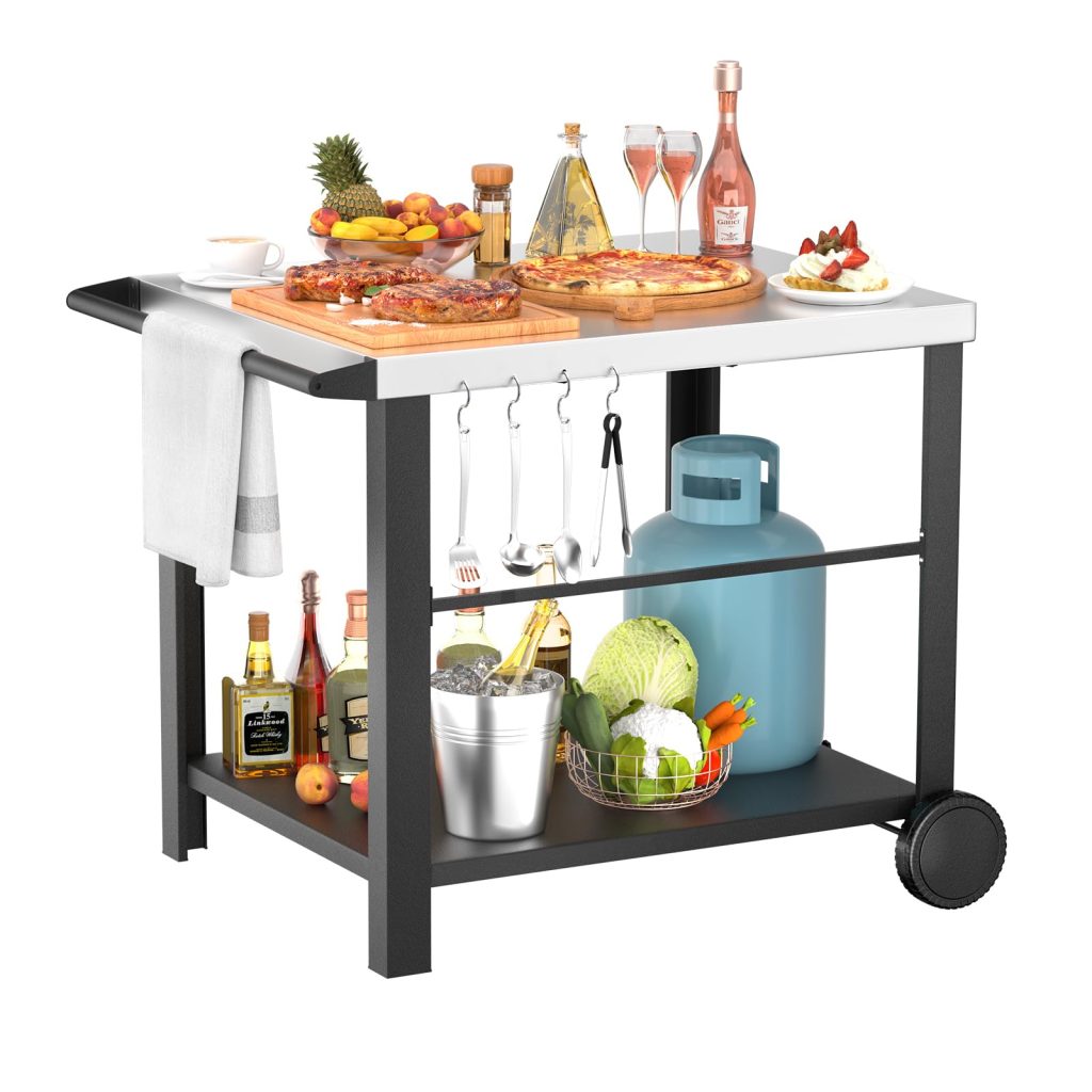 34″ Stainless Steel Grill Cart Review: Best Movable Flattop for Ninja & Blacksto