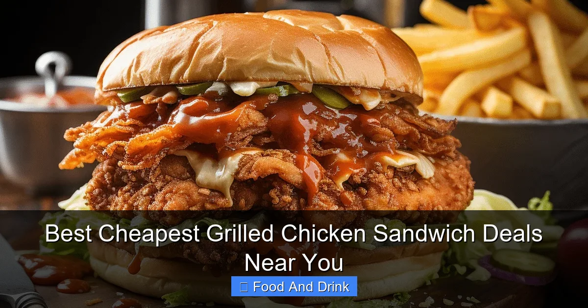 Best Cheapest Grilled Chicken Sandwich Deals Near You