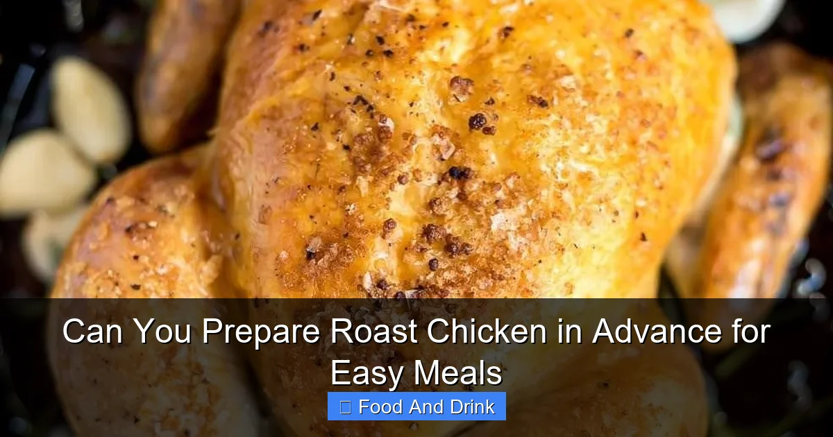 Can You Prepare Roast Chicken in Advance for Easy Meals