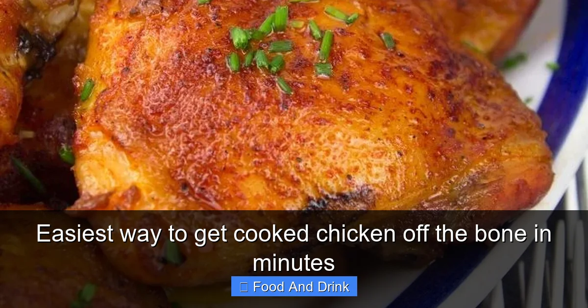 Easiest way to get cooked chicken off the bone in minutes