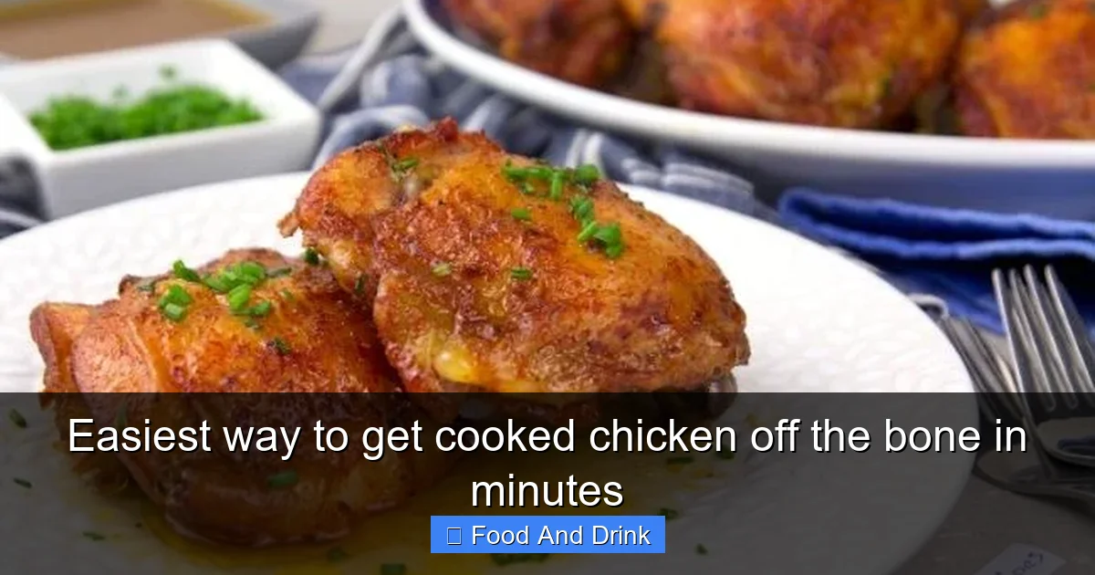 Easiest way to get cooked chicken off the bone in minutes