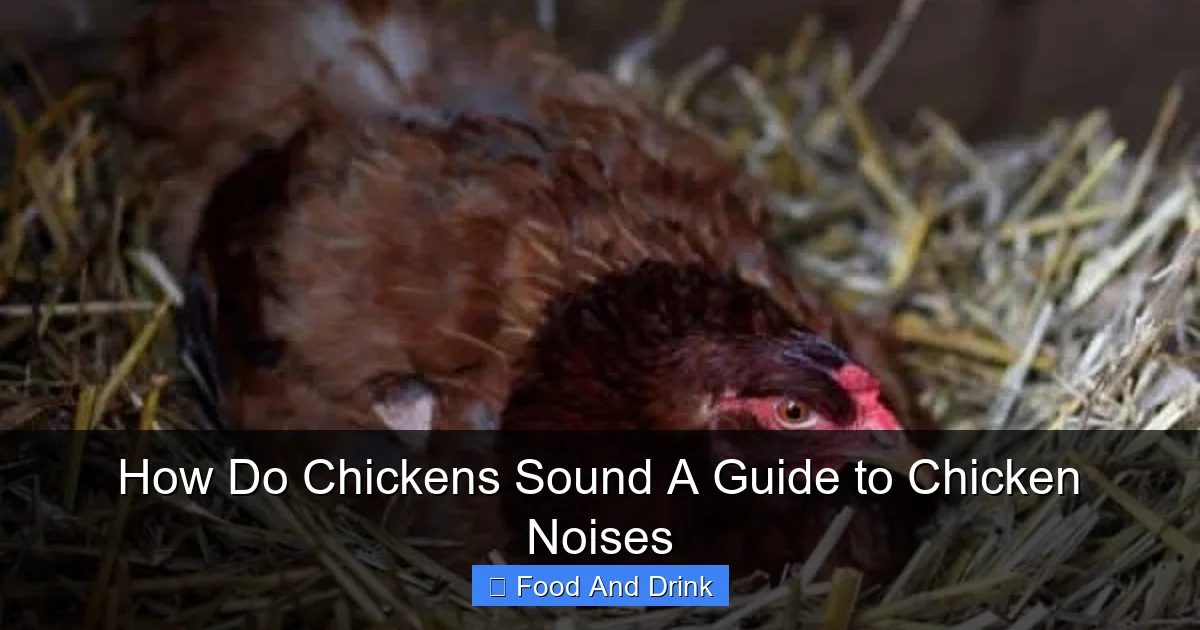 How Do Chickens Sound A Guide to Chicken Noises