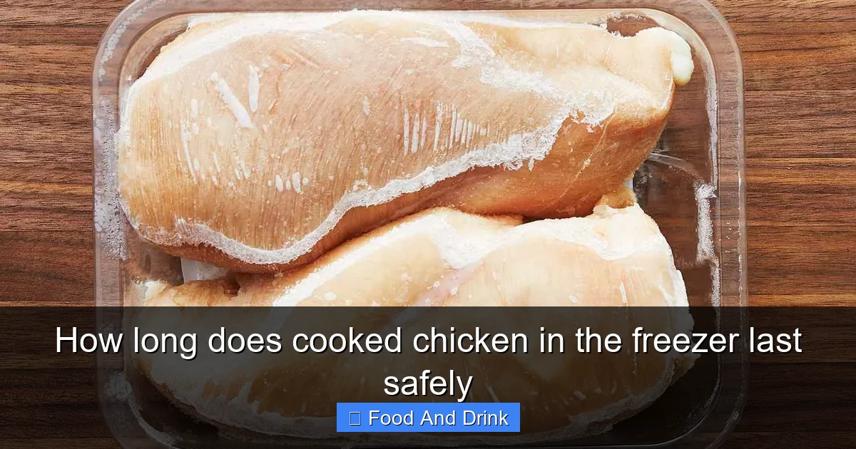 How long does cooked chicken in the freezer last safely